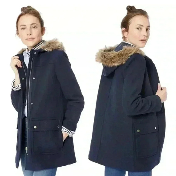 J. Crew Jackets & Blazers - J. Crew Vail Parka Navy Blue size 8